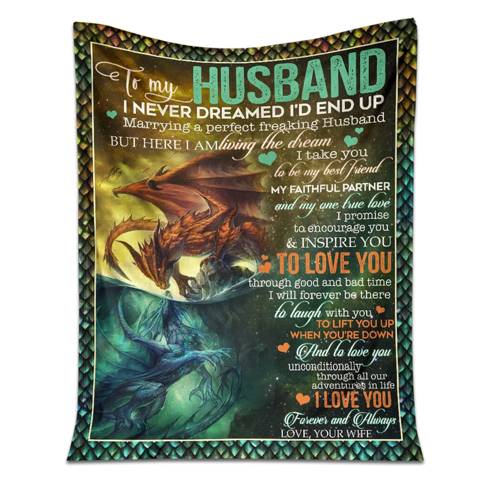 Dragon I Am Living My Dream Flannel Blanket For Cozy Bedroom Sofa Decor