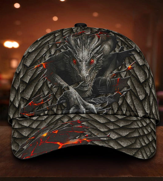 Dragon Lava Fire Fantasy Classic Cap For Everyday Wear Vacations And Seasonal Activities