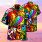 Rainbow Pride And Fantasy Dragon Hawaiian Shirt With All Over Print For Tropical Escapes Resort Wear And Outdoor Celebrations