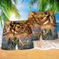 Dragon Fantasy Beach Shorts Pattern Detail For Outdoor Activities And Comfortable Resort Style