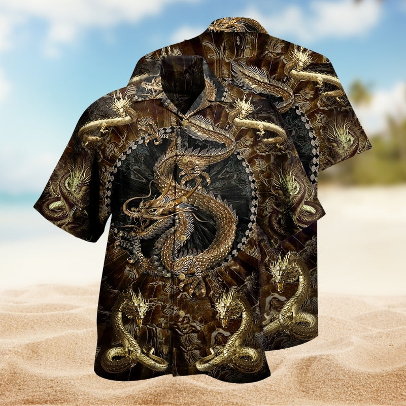 Dragon Classic Spirit Hawaiian Shirt For Beach Party And Warm Weather Fashion