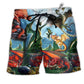 Dragon Love Life Cool Hawaiian Print Beach Shorts For Bold Summer Vacation Style
