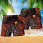 Dragon Fire Beach Shorts Pattern Detail For Summer Adventures And Distinctive Seasonal Style