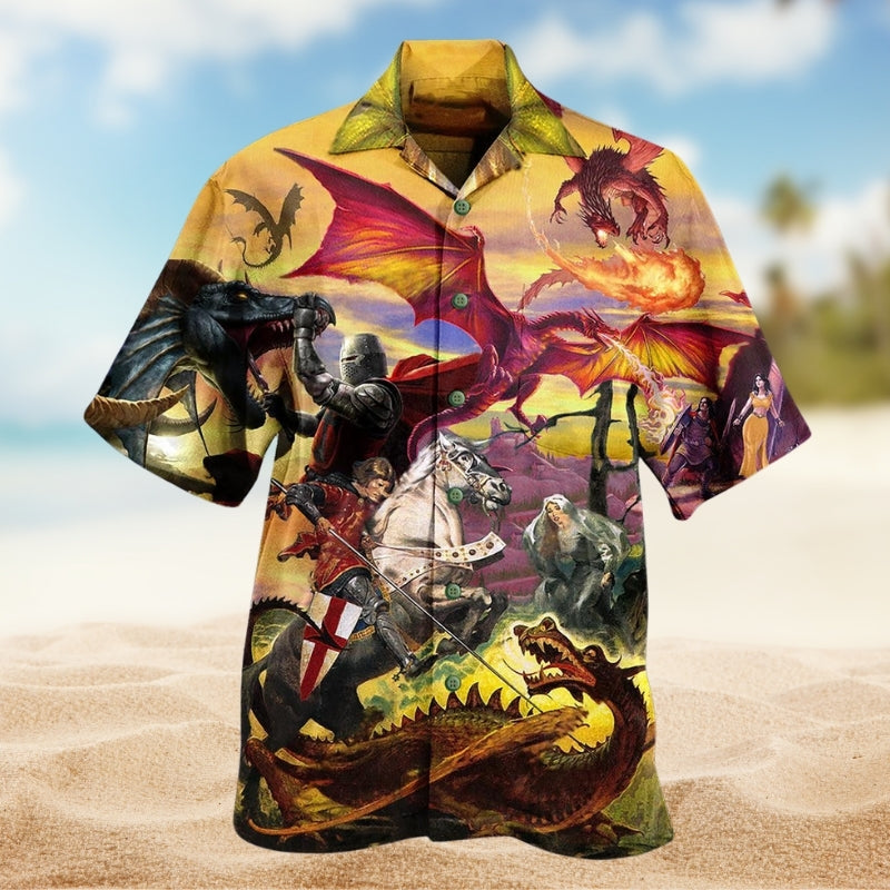 Dragon Cosmic Energy Hawaiian Shirt For Tropical Holidays, Outdoor Gatherings, And Everyday Comfort