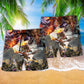 Dragon Fire Fantasy Power Beach Shorts Artwork View For Seaside Trips And Casual Style