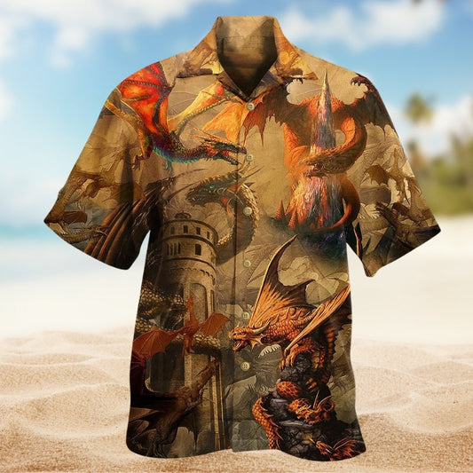 Dragon Firestorm Hawaiian Shirt For Family Vacation, Cruise Journey, And Thoughtful Gifting