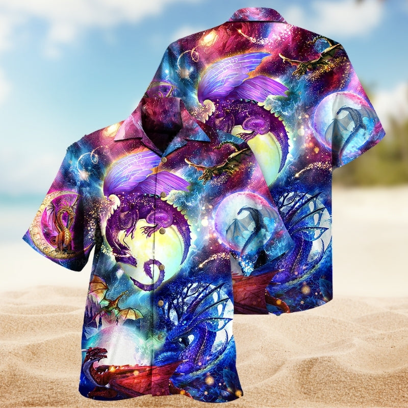 Dragon Legendary Spirit Hawaiian Shirt For Tropical Holiday, Beach Travel, And Outdoor Comfort
