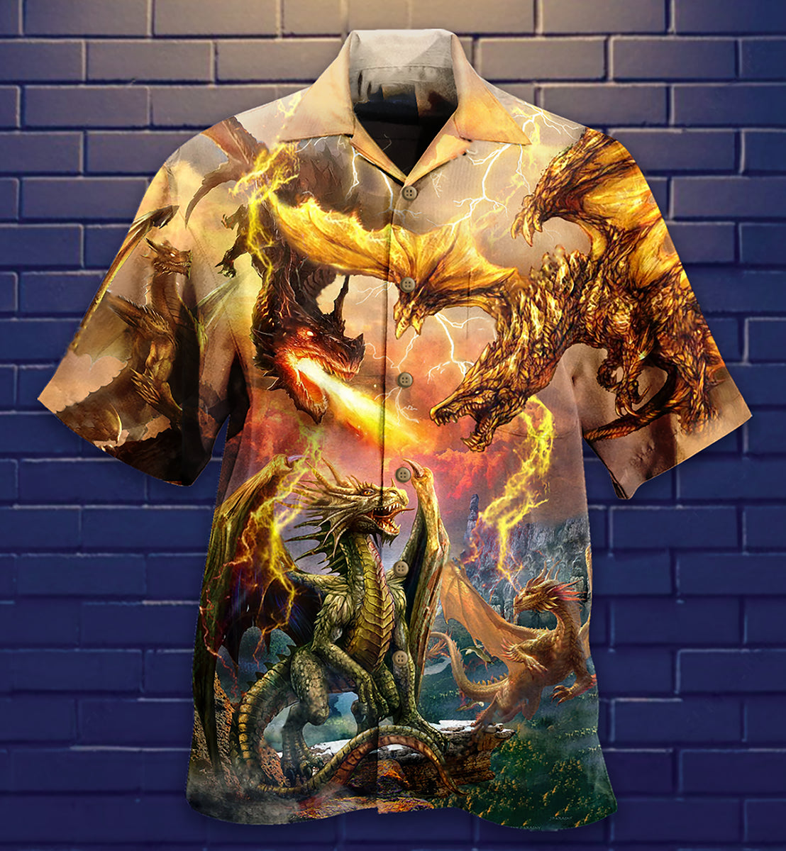 Dragon Epic Battle Defending Territory Hawaiian Shirt For Coastal Adventures And Warm Weather Wear