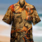 Dragon Castle Romantic Hawaiian Shirt Pattern Detail For Summer Holidays And Outdoor Fun
