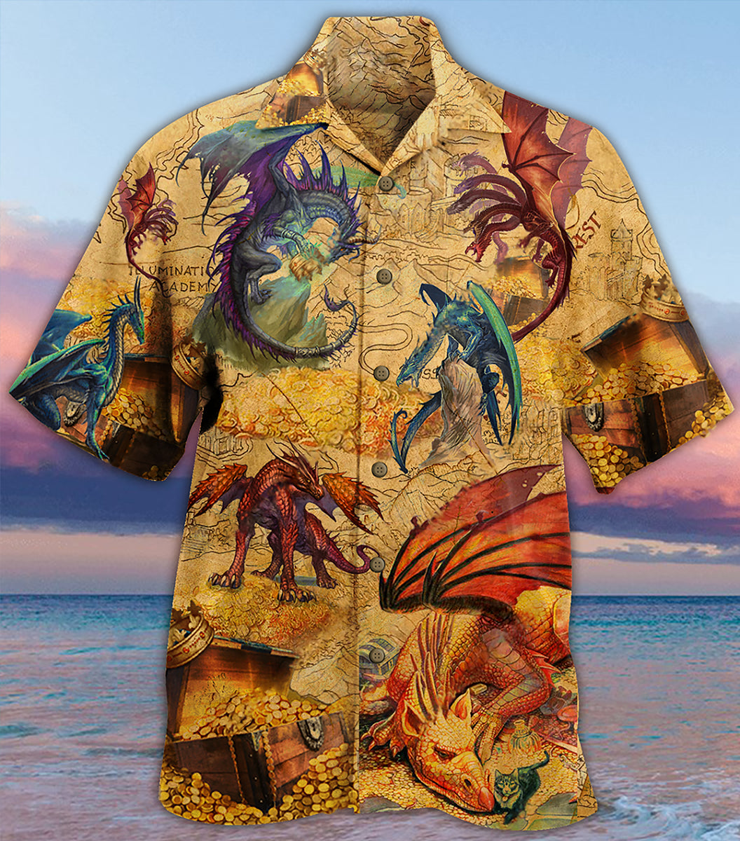 Dragon Golden Amazing Hawaiian Shirt For Poolside Relaxation And Sunny Getaways