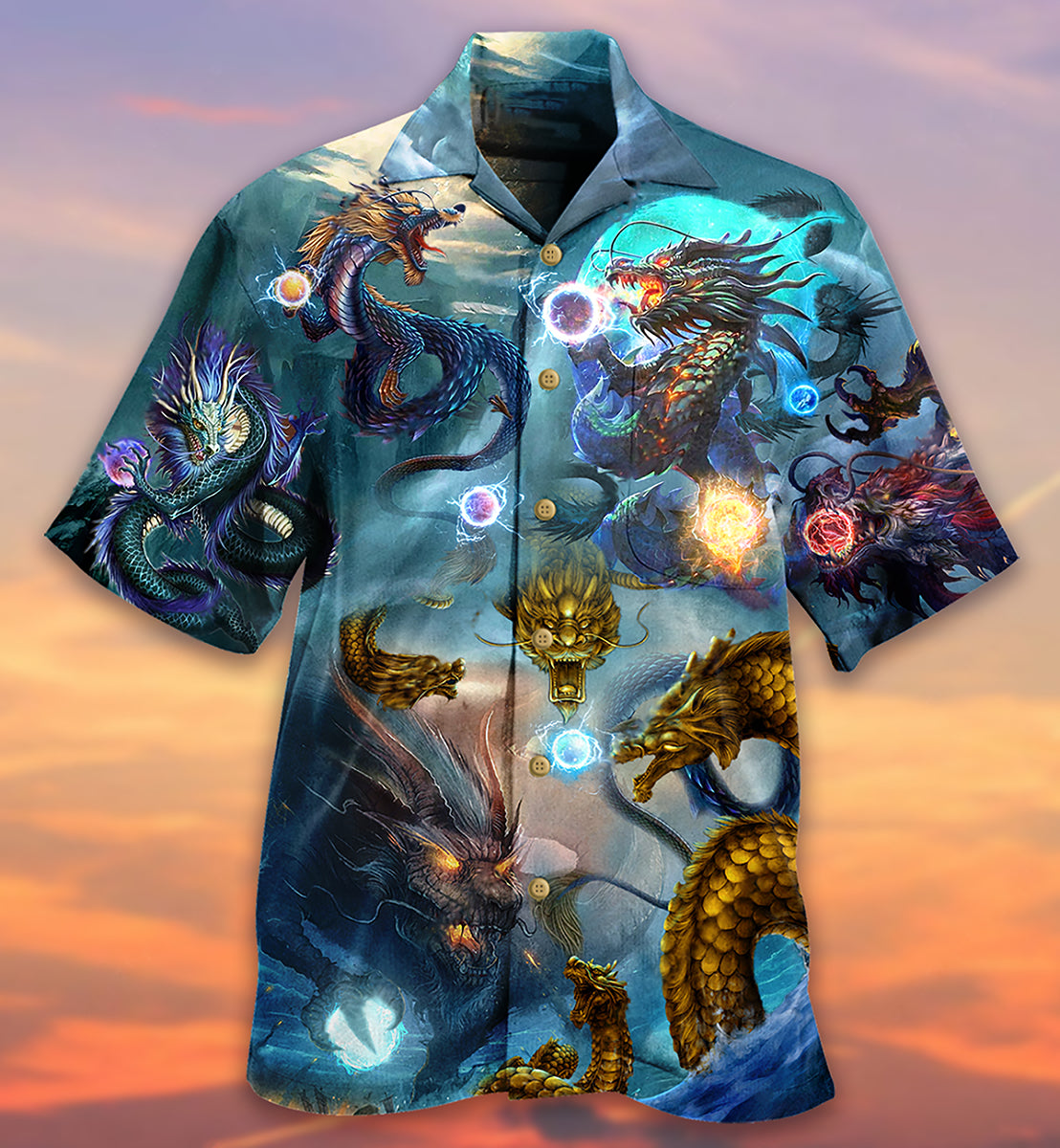 Dragon Hawaiian Shirt Design View For Resort Travel And Thoughtful Gifting