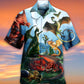 Vintage Dragon Forest Hawaiian Shirt Pattern View For Lightweight Everyday Style