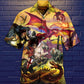 Dragon Fighting Knights Hawaiian Shirt Pattern View For Lightweight Everyday Style