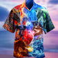 Dragon Wolf Fighting Hawaiian Shirt For Beach Parties And Weekend Getaways