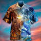 Vintage Dragon Epic Combat Hawaiian Shirt For Summer Vacation And Beach Travel