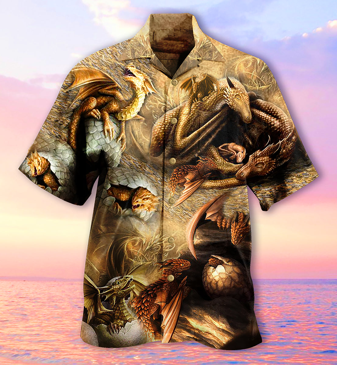 Dragon Hawaiian Shirt Artwork View For Coastal Escapes And Resort Style