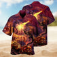 Dragon Creative Pattern Hawaiian Shirt For Island Vacations, Resort Wear, And Relaxed Seasonal Style