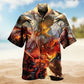 Dragon Mystic Energy Hawaiian Shirt For Poolside Gathering, Vacation Cruise, And Summer Party Style