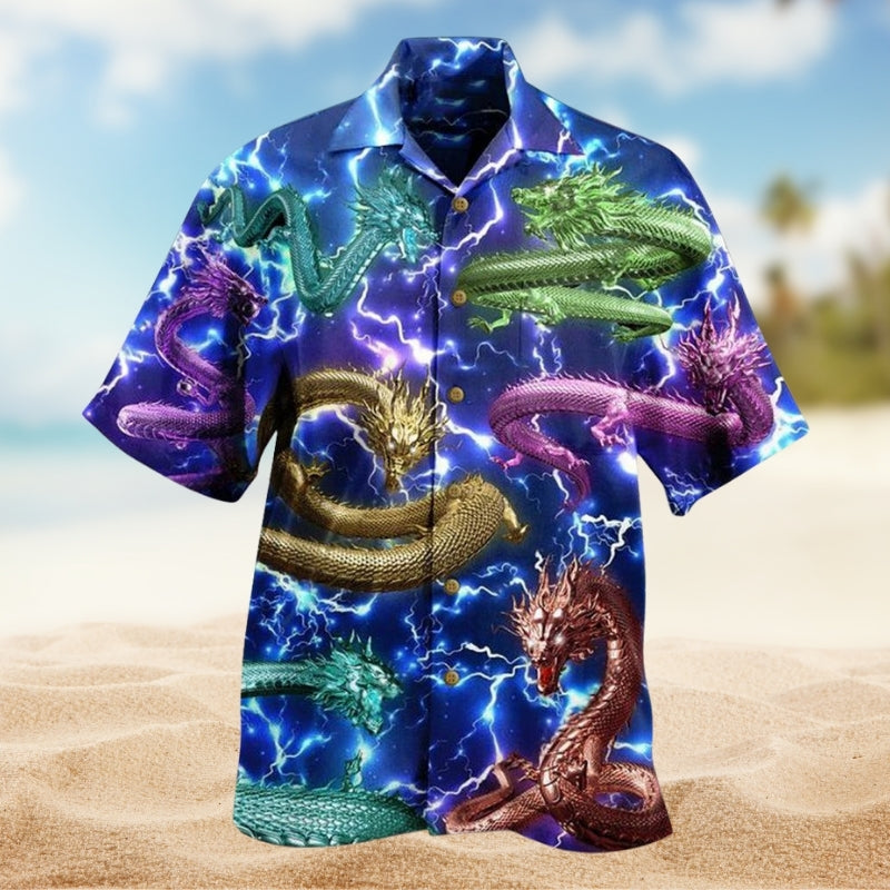 Dragon Mystic Fantasy Hawaiian Shirt For Beachside Event And Seasonal Wardrobe