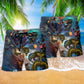 Dragon Jewel Beach Shorts Pattern Detail For Everyday Outings And Laid Back Daily Wear