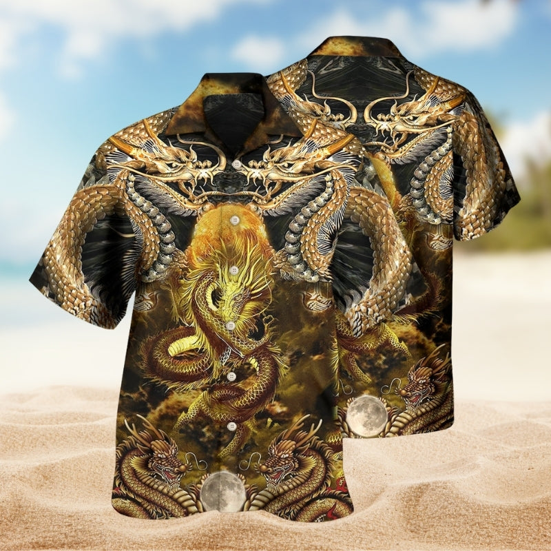 Dragon Style Hawaiian Shirt For Resort Escape And Travel Ready Style