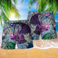 Dragon Symbol Beach Shorts Pattern Detail For Cruise Vacations And Easygoing Coastal Style
