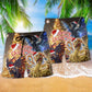 Christmas Dragon Gold Black Beach Shorts Pattern Detail For Seaside Leisure And Weekend Casual Style