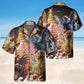 Festive Dragon Christmas Hawaiian Shirt For Coastal Travel, Casual Events, And Comfortable Summer Wear