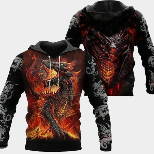 Dragon Fire Hoodie For Imaginative Adventures Casual Wear And Comfortable Layering