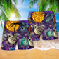 Dragon Galaxy Cosmic Beach Shorts Pattern Detail For Weekend Travel And Easy Warm Weather Wear