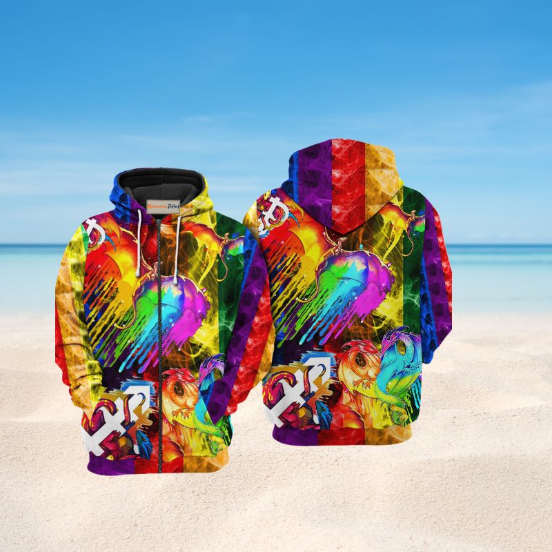 Dragon Pride Love Life Hoodie For Community Pride Outdoor Activities And Relaxed Styling