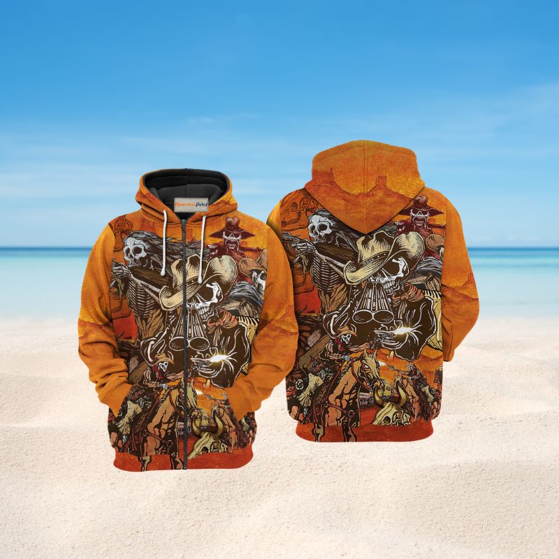 Cowboy Skull War Hoodie For Equestrian Enthusiasts Casual Wear And Weekend Travel