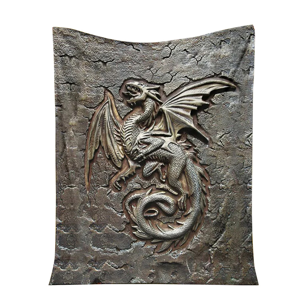 Dragon Protects Your Life Flannel Blanket For Cozy Bedroom Sofa Decor