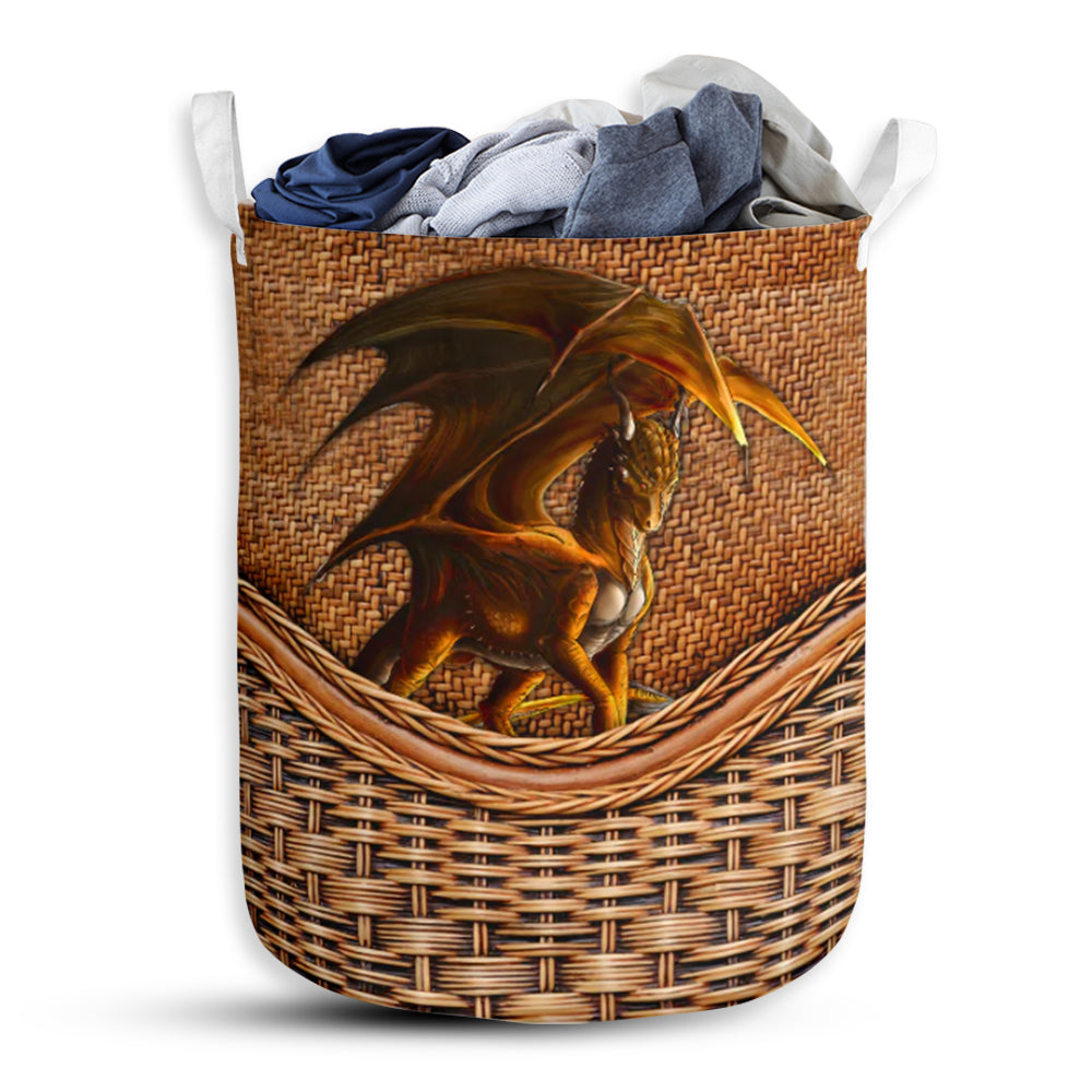 Dragon Rattan Texture Laundry Basket For Bathroom Bedroom Storage