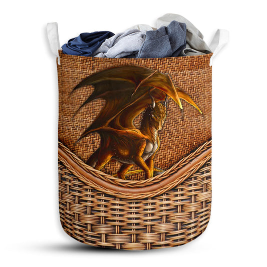 Dragon Rattan Texture Laundry Basket For Bathroom Bedroom Storage