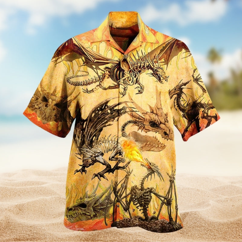 Dragon Skull Hawaiian Shirt For Island Adventure And Thoughtful Gifting