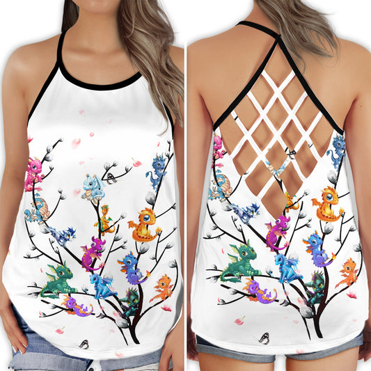 Dragon Strength Everyday Fantasy Hollow Tank Top For Workouts Festivals And Bold Style