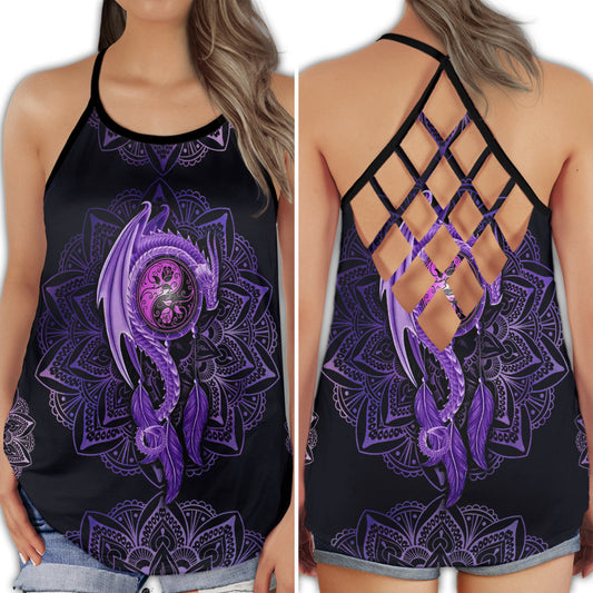 Dragon Strength Everyday Power Hollow Tank Top For Workouts Festivals And Bold Style