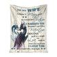 Dragon To My Gorgeous Wife Flannel Blanket For Cozy Bedroom Sofa Decor