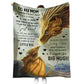 Dragon To My Mom Personalized Flannel Blanket For Cozy Bedroom Sofa Decor