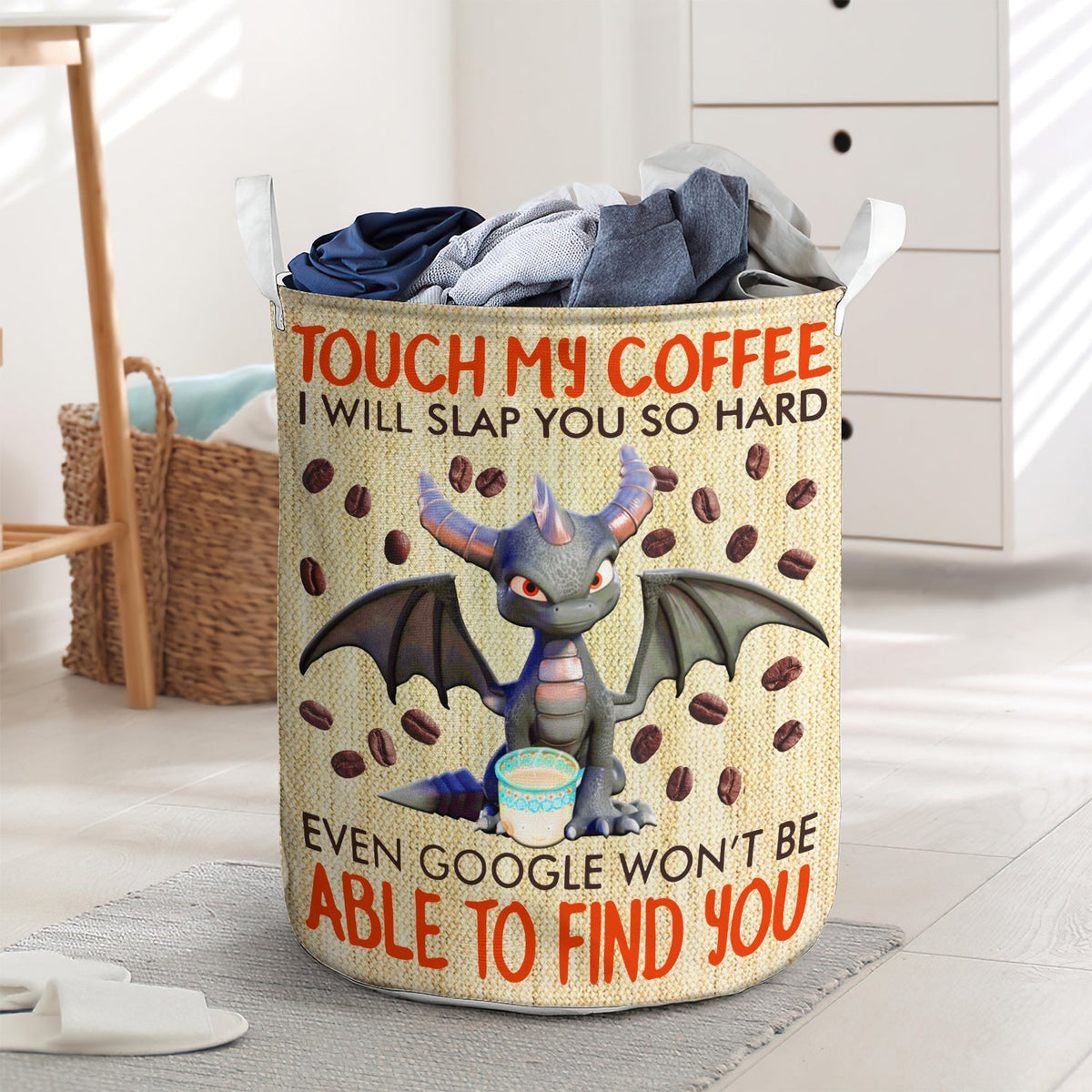 Dragon Touch My Coffee Laundry Basket For Bathroom Bedroom Storage