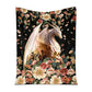 Dragon White Dragon Floral Flannel Blanket For Cozy Bedroom Sofa Decor