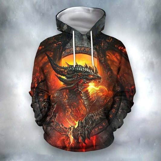 Dragon Lives Fire Hoodie For Fantasy Art Lovers Travel Activities And Streetwear