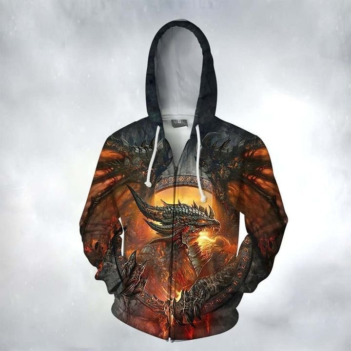 Dragon Lives Fire Hoodie For Fantasy Art Lovers Travel Activities And Streetwear