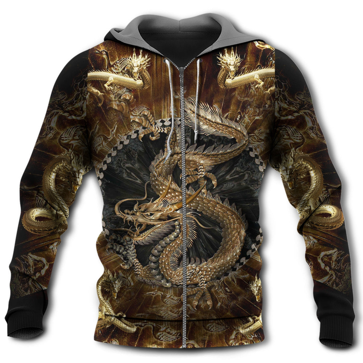 Gold Dragon Love Life Hoodie For Imaginative Themes Everyday Wear And Thoughtful Gifts