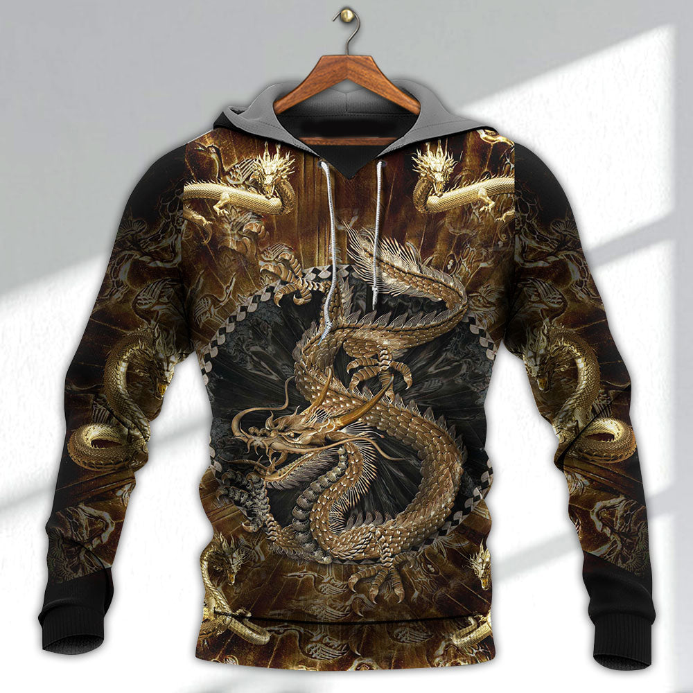 Gold Dragon Love Life Hoodie For Imaginative Themes Everyday Wear And Thoughtful Gifts