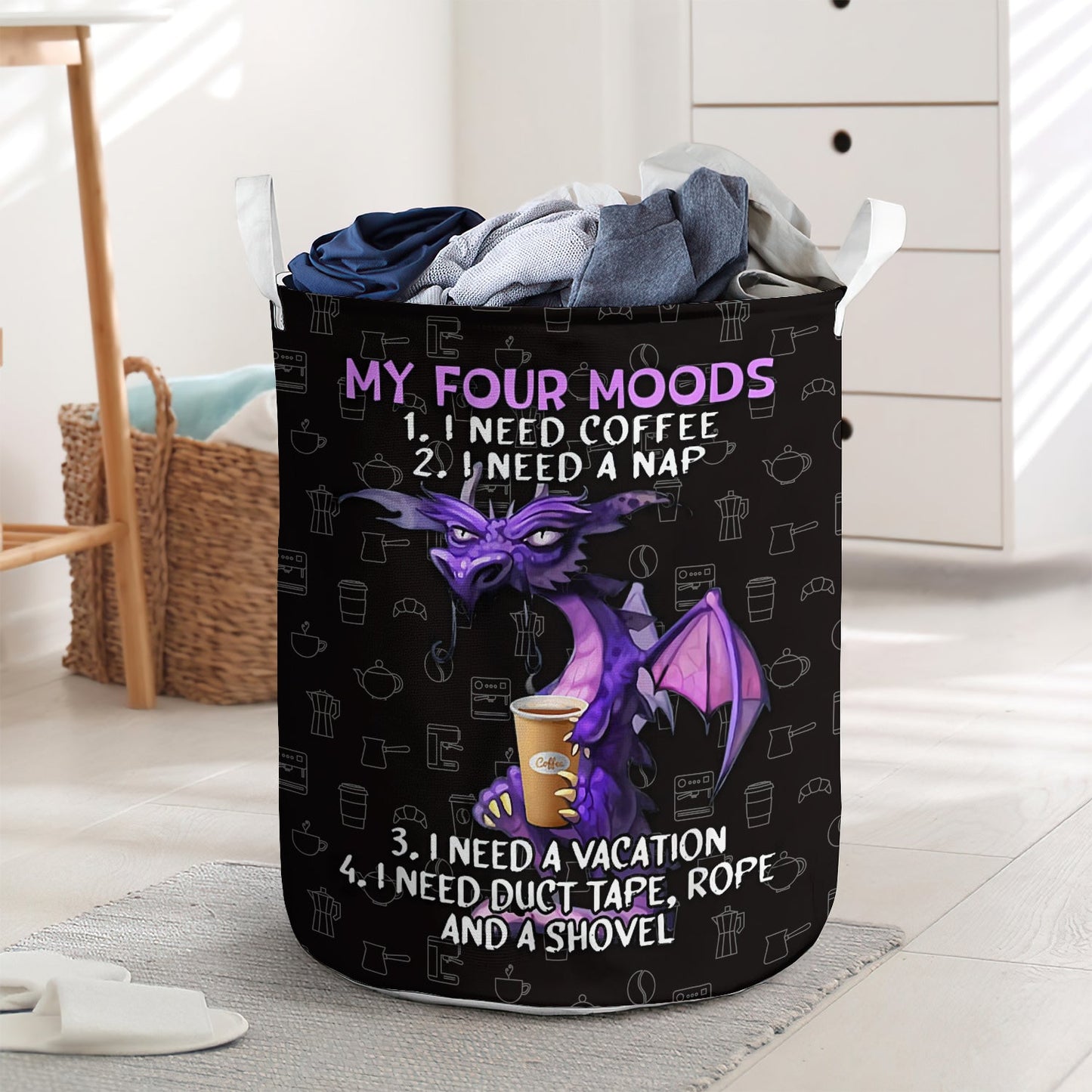Dragon My Four Moods Laundry Basket For Bathroom Bedroom Storage