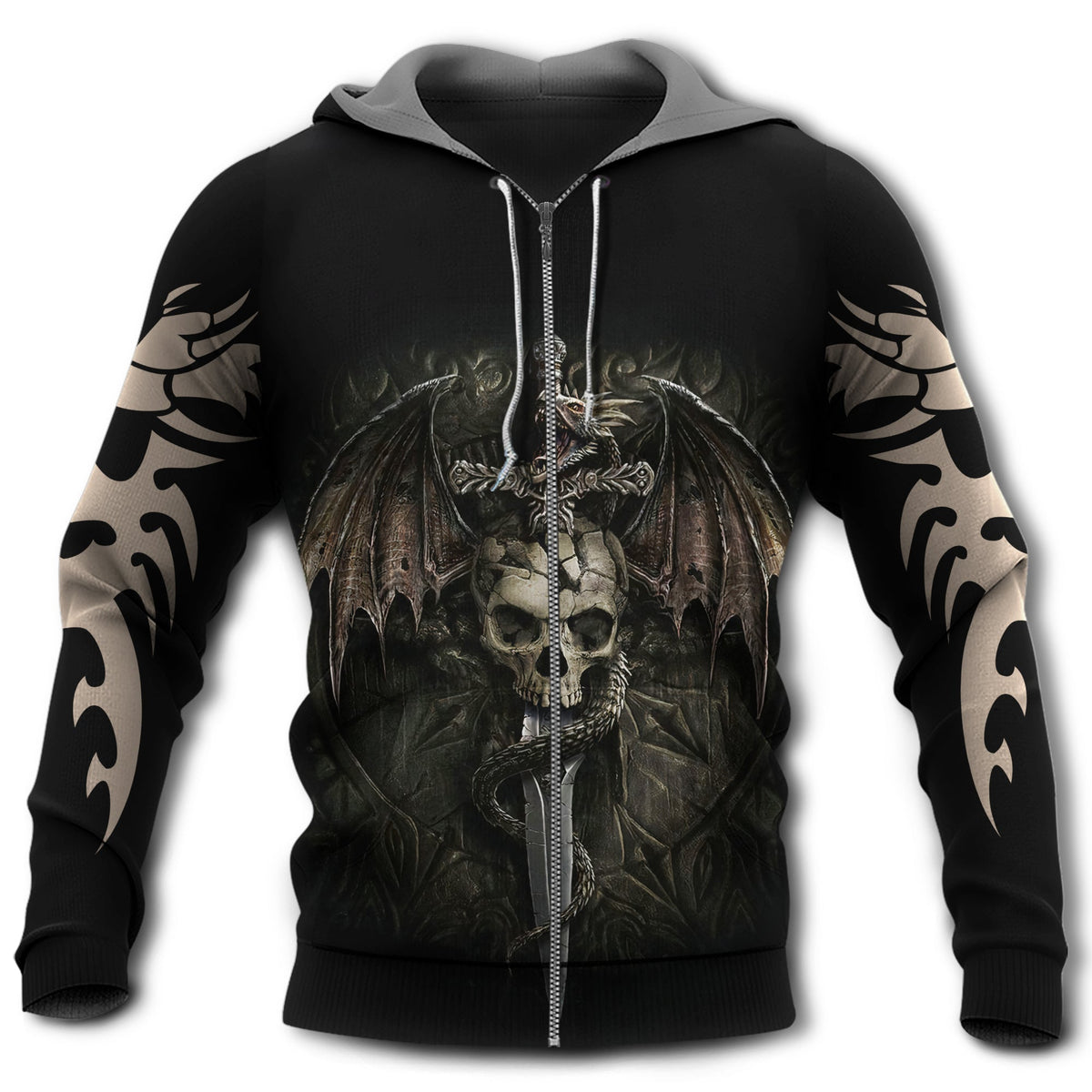Dragon Skull Legend Hoodie For Dark Art Enthusiasts Weekend Outings And Thoughtful Gifting