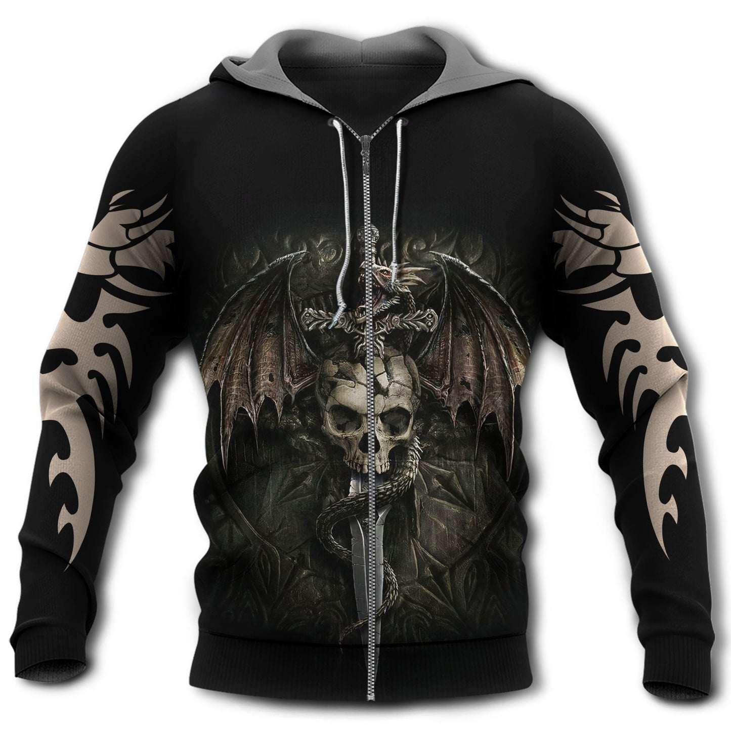 Dragon Skull Legend Hoodie For Dark Art Enthusiasts Weekend Outings And Thoughtful Gifting
