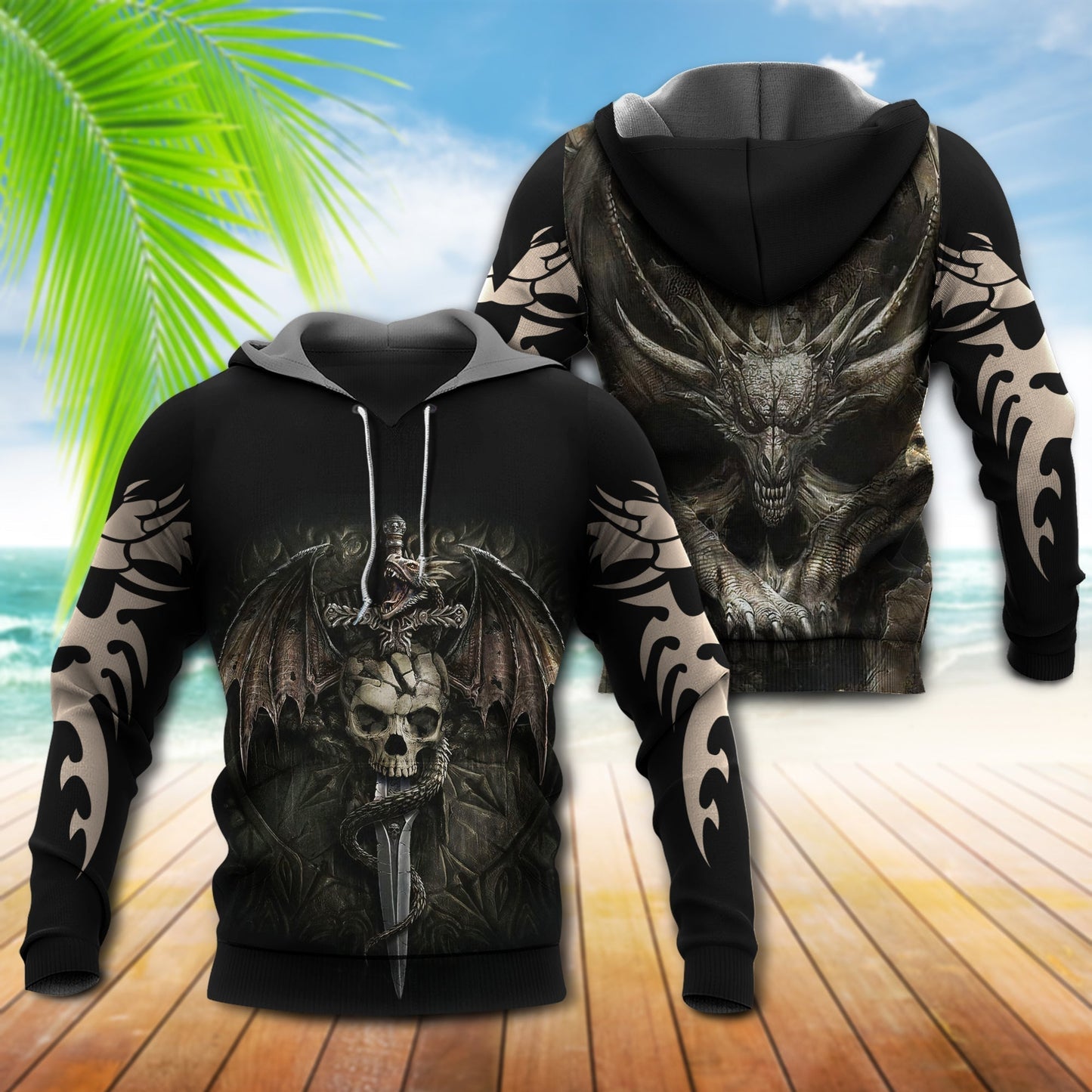 Dragon Skull Legend Hoodie For Dark Art Enthusiasts Weekend Outings And Thoughtful Gifting